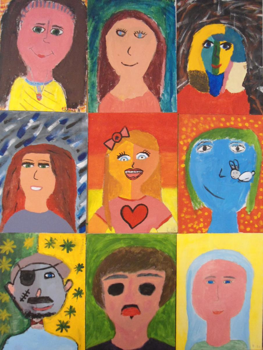Identity Transparency (Student Self-Portraits) by students from École Rose-des-Vents